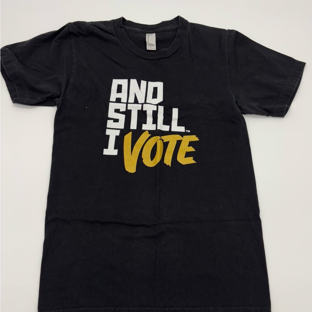 American Apparel “And Still I Vote” Graphic T-Shirt – XS – Black